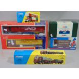 Collection of boxed Corgi vehicles including Atkinson set 27601, Luton van cc11003, Bedford van