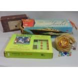 Vintage Vosper Yacht in original box together with a table Subbuteo game, 'The Expert' jigsaw and