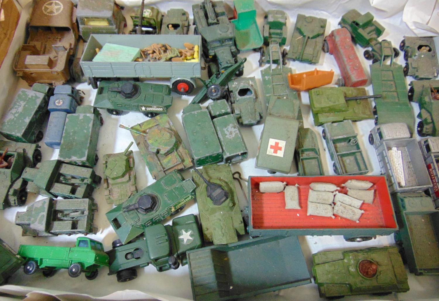 Collection of military model vehicles by Dinky, Lesney, Corgi Juniors, Husky including die-cast - Image 2 of 2