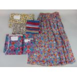 Ladies skirt with elasticated waist and pocket from Liberty in floral cotton print, together with