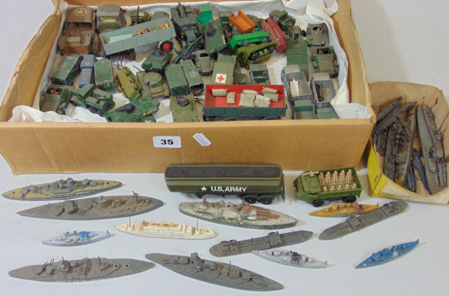Collection of military model vehicles by Dinky, Lesney, Corgi Juniors, Husky including die-cast