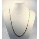 9 CT GOLD CURB LINK NECKLACE, (L. 60 CM APPROX.), 15.8 GRAMS