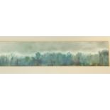 CHARLES H. DURANTY (1918-2006) 'HEDGEROW II WATERCOLOUR, 17.5 X 77 CM
