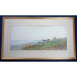 NORTON WILLIS, A PAIR OF SIGNED EARLY 20th CENTURY WATERCOLOURS, CATTLE IN LANDSCAPE, SEA BEYOND (23