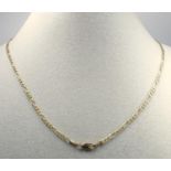 10 K GOLD FANCY CURB LINK NECKLACE (L. 51 CM), 7.1 GRAMS