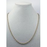 9 CT GOLD CHAIN LINK NECKLACE, (L. 63 CM APPROX.), 13.6 GRAMS