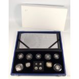 ELIZABETH II 80th BIRTHDAY COLLECTION SILVER PROOF COINS £5'S TO 1P PLUS MAUNDY COINS, 2006, IN