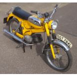 A RARE PUCH VZ 50CC DAKOTA MOTORCYCLE/MOPED. MILEAGE READING 3,150; WITH LAST TAX DISC FOR 1974,