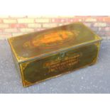 LATE VICTORIAN PAINTED PINE BLANKET BOX INSCRIBED, 'WILLIAM MORRISON, H.M. DOCKYARD, DEVONPORT'