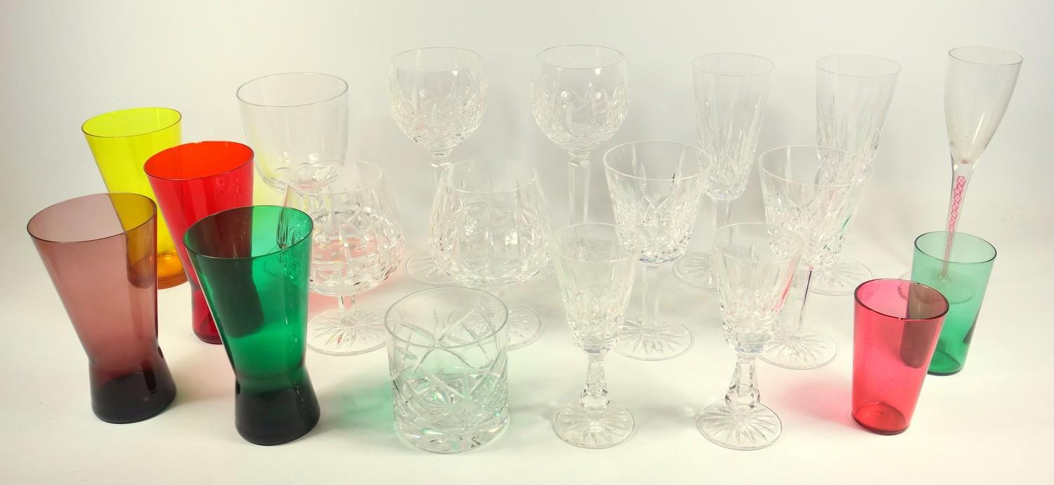 WATERFORD CUT TABLE GLASS COMPRISING TWO HOCK GLASSES, TWO WINES, TWO CHAMPAGNE FLUTES, TWO - Image 2 of 2