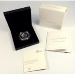 ELIZABETH II PLATINUM WEDDING ANNIVERSARY SILVER PROOF PIEDFORT £5'S, 2017, (No. 2843) IN CAPSULE,