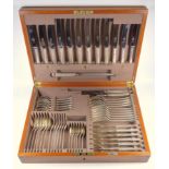 AN ELIZABETH II MAPPIN & WEBB CANTEEN OF SILVER, PEMBROKE PATTERN CUTLERY, SHEFFIELD 1961,