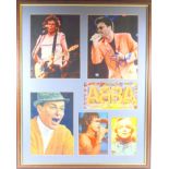 ROCK & POP MUSICIANS - AUTOGRAPHED IMAGES COMPRISING: ABBA POSTCARD (SIGNED BY ALL FOUR MEMBERS),