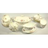 MINTON BONE CHINA MARLOW PART TEA AND DINNER SET INCLUDING A VEGETABLE DISH AND COVER (25)