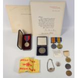 PAIR OF WWI MEDALS AWARDED TO 103721 PRIVATE J. COCKBURN MACHINE GUN CORPS COMPRISING WAR AND