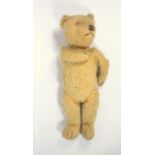 VINTAGE GOLDEN PLUSH TEDDY BEAR WITH ARTICULATED LIMBS (H. 44 CM OVERALL)