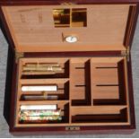 DUNHILL MAHOGANY FINISH CIGAR HUMIDOR WITH EIGHT CIGARS (13 X 46.5 X 31 CM OVERALL) (9)