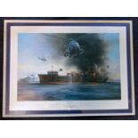 ROBERT TAYLOR (1946), 'SEA KING RESCUE', PRINT (COLOURED) LTD. EDN. 45/100, SIGNED (45 CM X 63.5 CM)