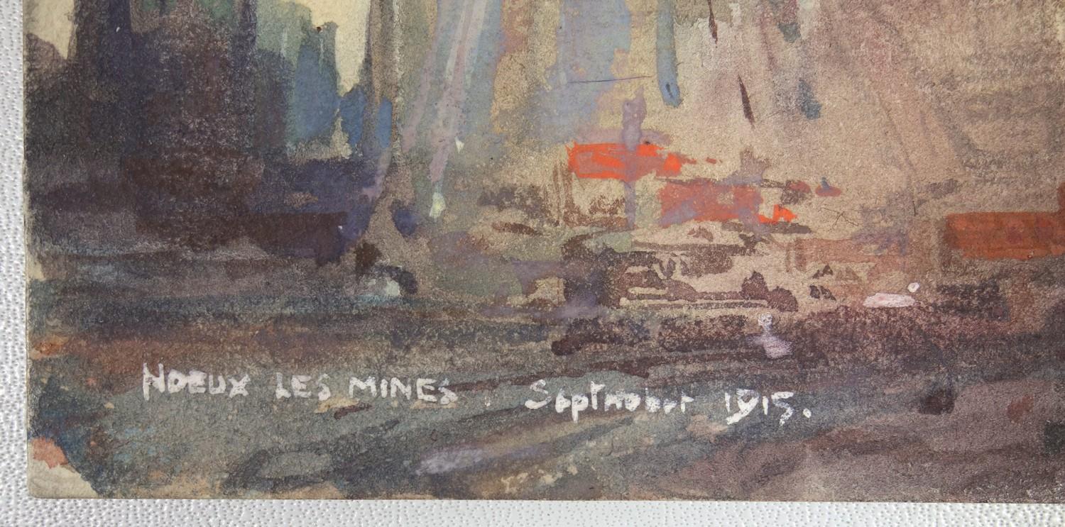 CHARLES REBEL STANTON (1890-1954), WW1, FRANCE,'NOEX LES MINES, SEPTEMBER 1915', SIGNED LOWER - Image 2 of 4