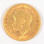 GEORGE V GOLD SOVEREIGN, 1911, V. F.