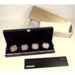 ELIZABETH II PORTRAIT COLLECTION SILVER PROOF PIEDFORT £5'S, 2013, No. 488, IN CAPSULES, WITH C OF