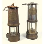 MINER'S LAMPS, PROTECTOR LAMP & LIGHTING CO. LTD., ECCLES, S L SAFETY LAMP (H.25 CM), AND A THOMAS &