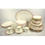 WEDGWOOD BONE CHINA COLORADO PART DINNER AND COFFEE SET COMPRISING SIXTEEN PLATES IN SIZES, SEVEN