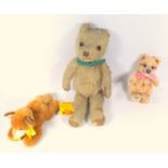 STEIFF MINIATURE BEAR 'JACKIE', 1953, 'MISS HOPPY TRICKS', AND A STRAW FILLED BEAR (3)