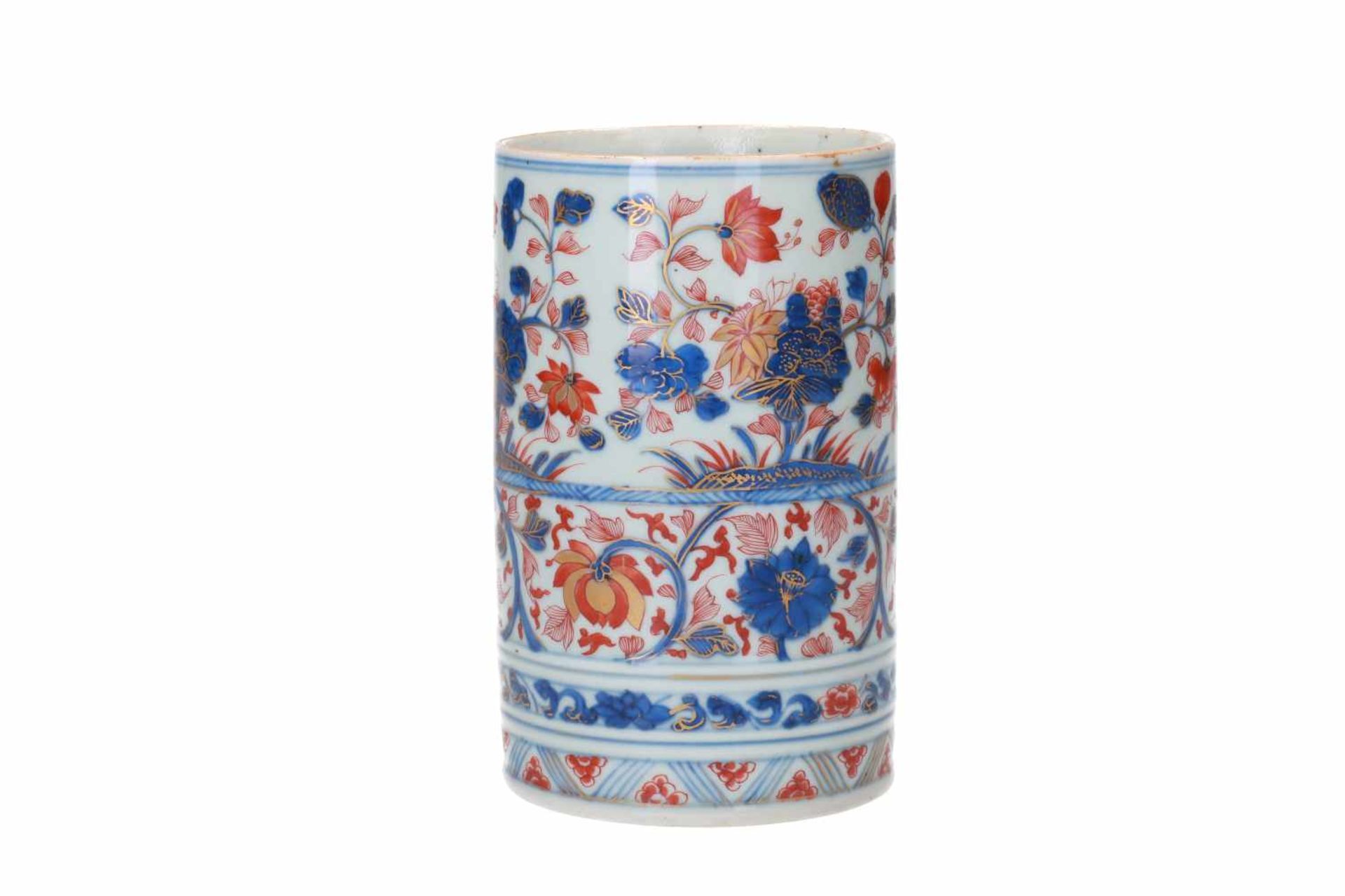 An Imari porcelain beer mug, decorated with flowers. Unmarked. China, Qianlong. - Bild 4 aus 8