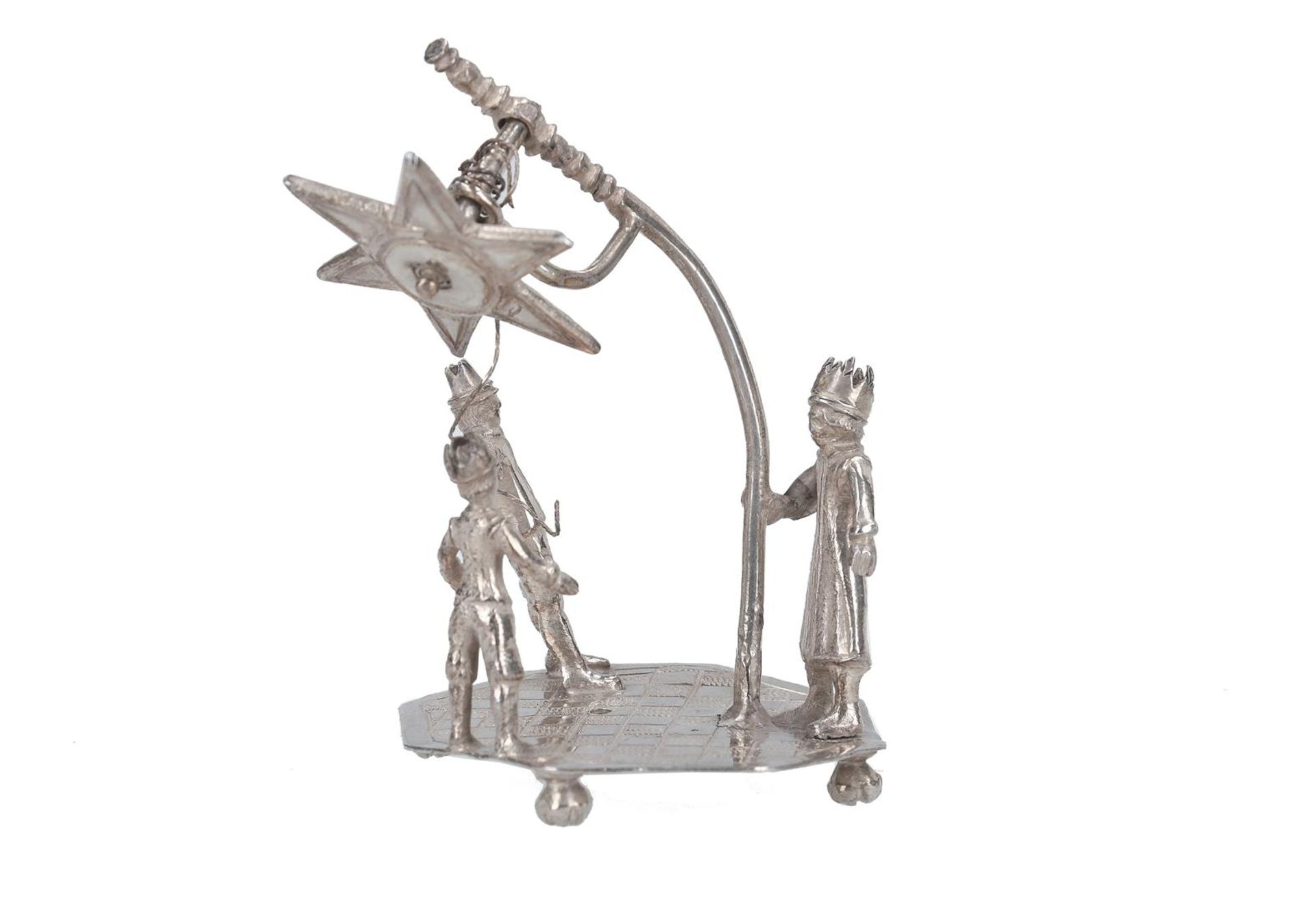 A first grade silver miniature of the Epiphany. Holland, 18th century. Total weight approx. 41 g. - Image 2 of 3