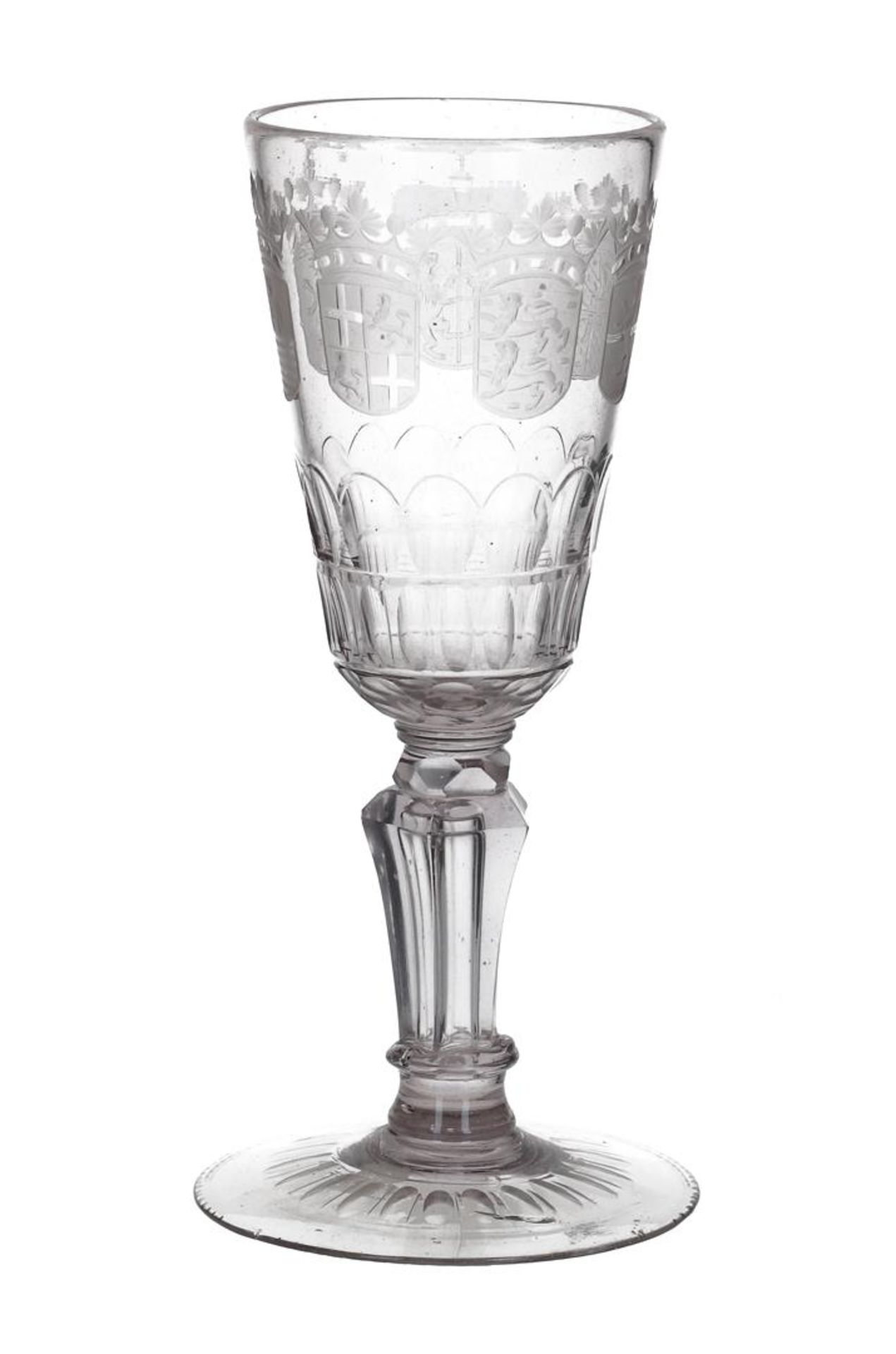 A glass goblet with heraldry of the Seven Provinces. Holland, 18th century. - Bild 7 aus 13
