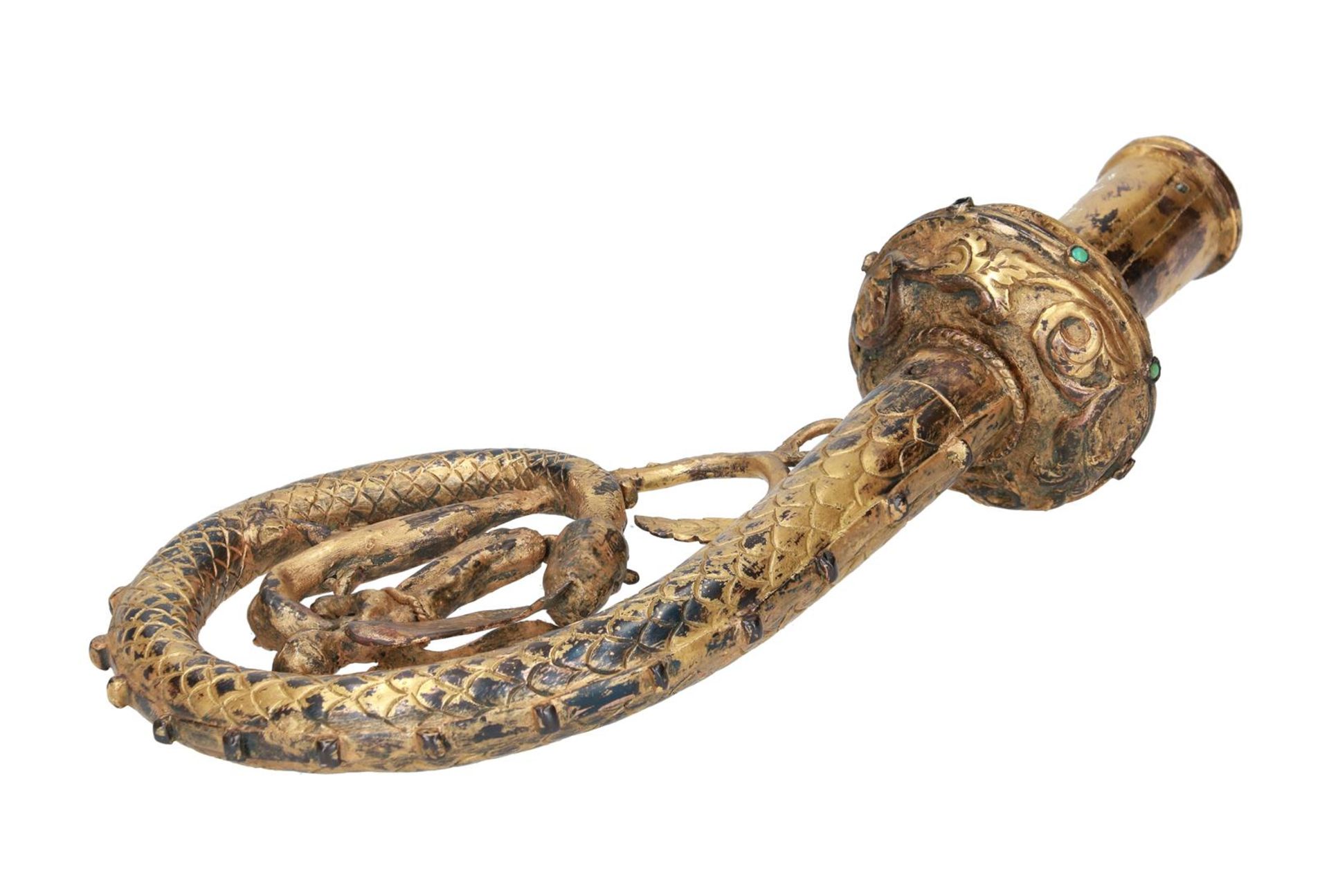 A Limoges gilt copper bishop's crozier. Roman or later. Provenance: Nagel Auktionen, Stuttgart, 2006 - Bild 4 aus 4