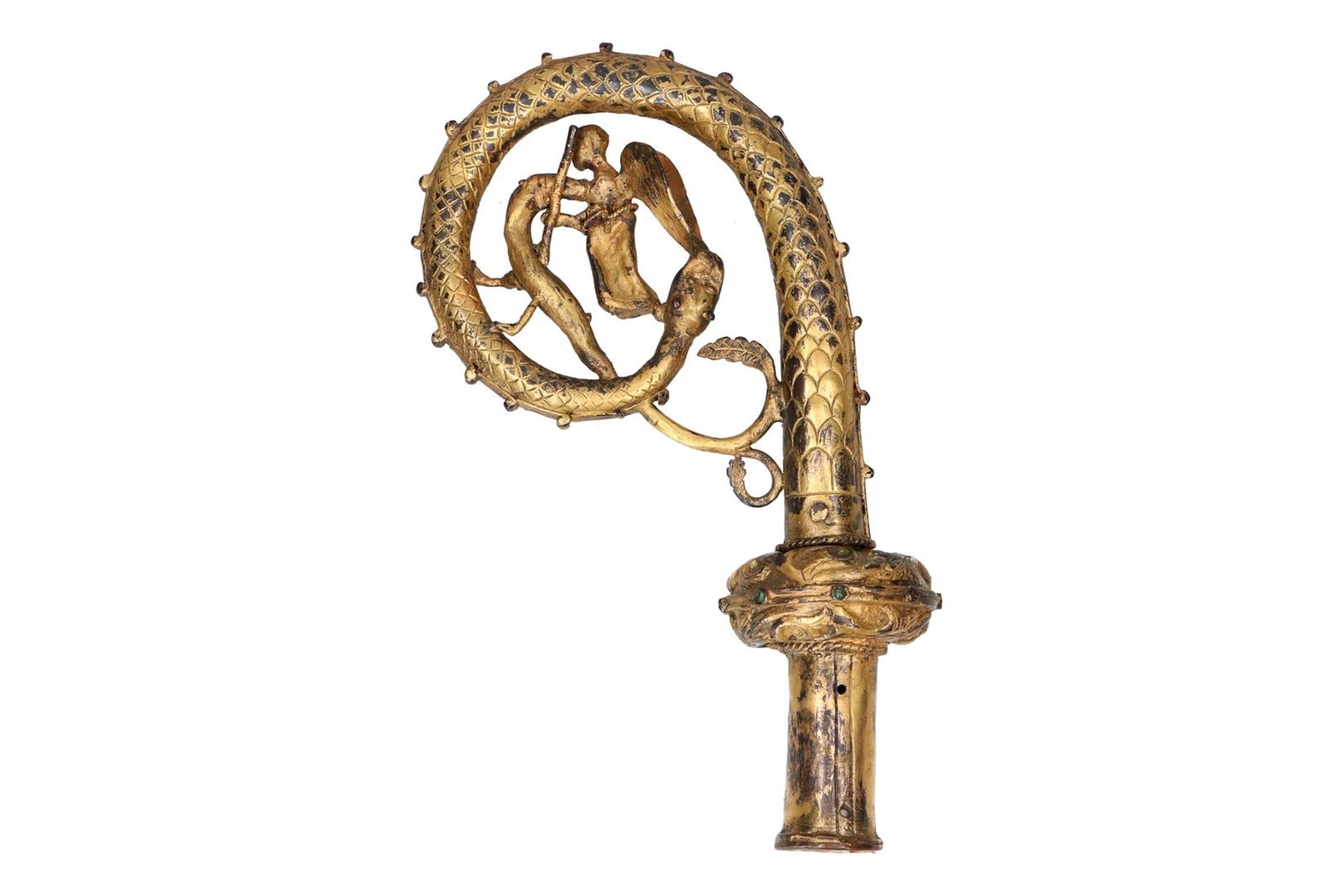 A Limoges gilt copper bishop's crozier. Roman or later. Provenance: Nagel Auktionen, Stuttgart, 2006