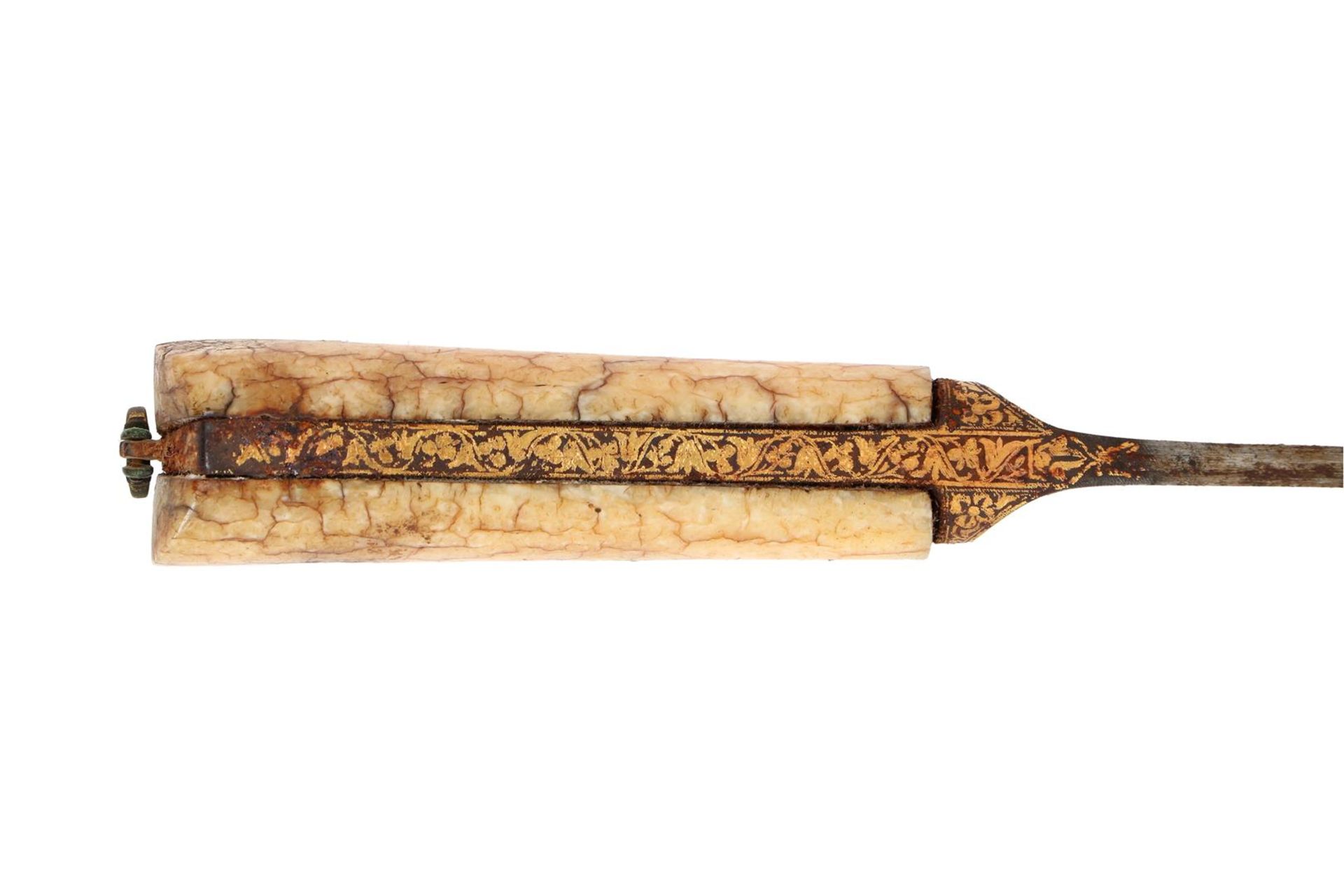 Lot of four diverse daggers, including Kadjar. The handles i.a. with ivory, gilding and jade. Three - Bild 16 aus 21