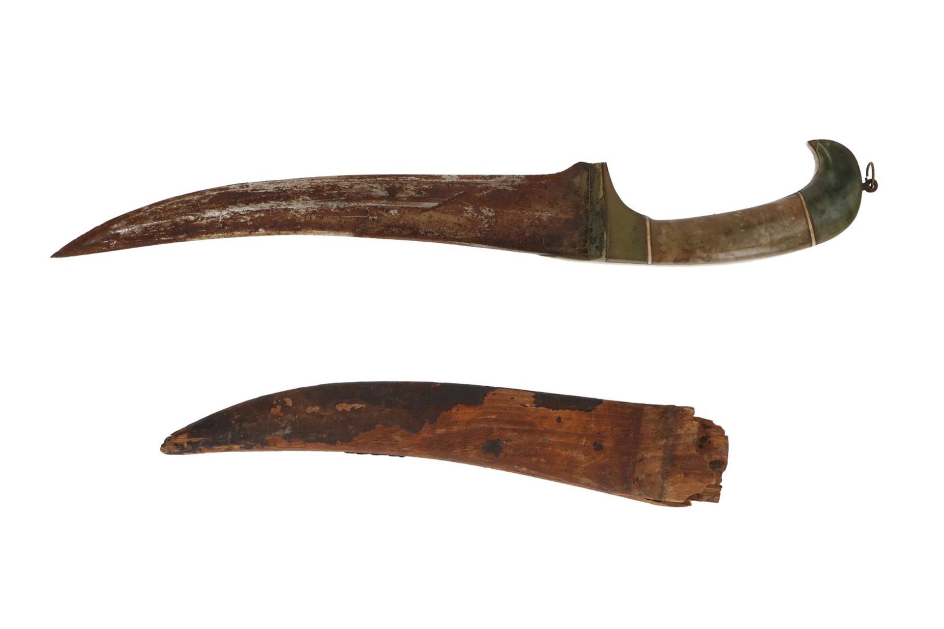 Lot of four diverse daggers, including Kadjar. The handles i.a. with ivory, gilding and jade. Three - Bild 3 aus 21