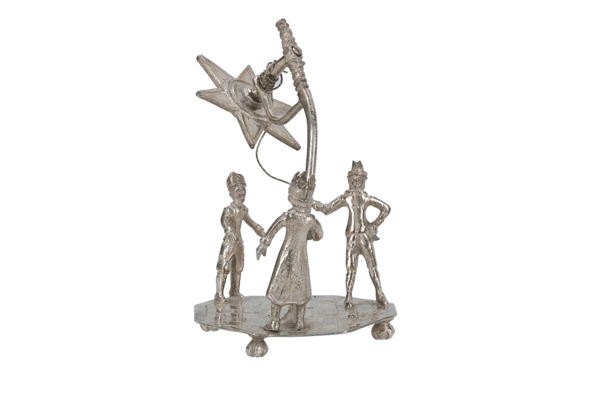 A first grade silver miniature of the Epiphany. Holland, 18th century. Total weight approx. 41 g.