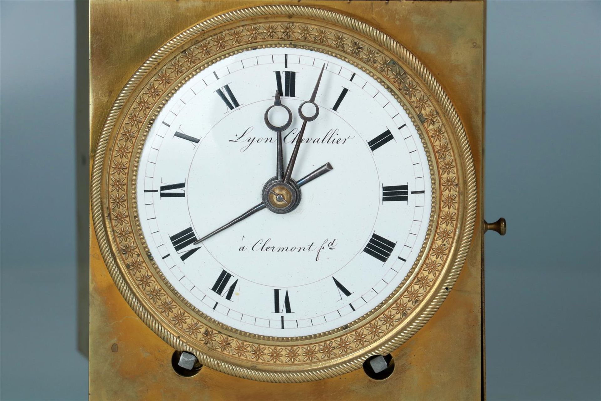 Capucine travel clock, Lyon Chevallier à Clermont ferrand. Around 1820. - Image 6 of 6