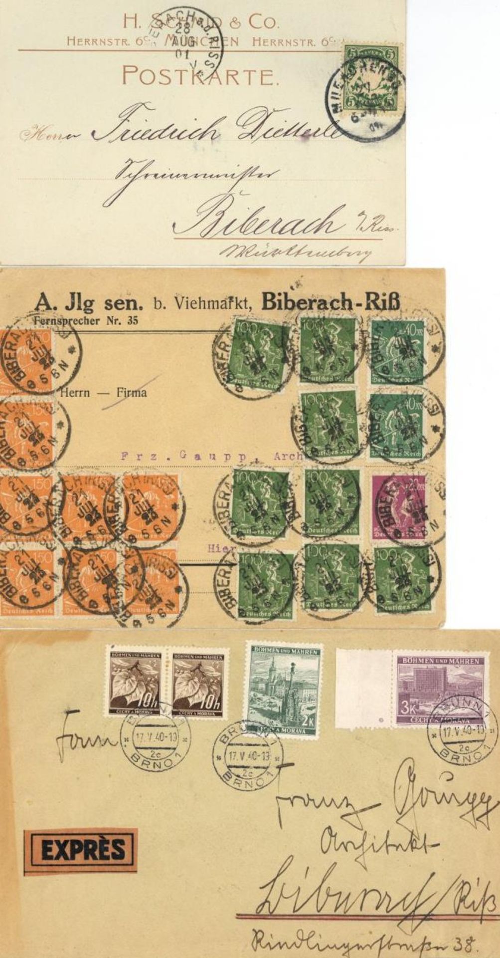 1872/1970 (ca.) Reste einer Einlieferung, dabei Teilsammlung Deutsches Reich (sehr lückenhaft) ab