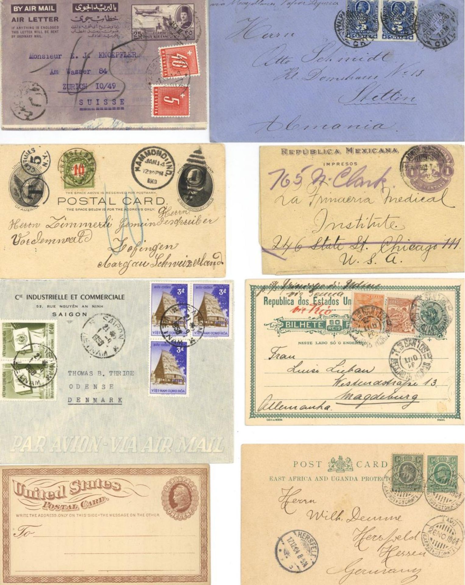 1880/1980 ca. Bestand von ca. 600-700 Briefen, Karten, Ganzsachen, Belegen mit Sonderstempeln etc.