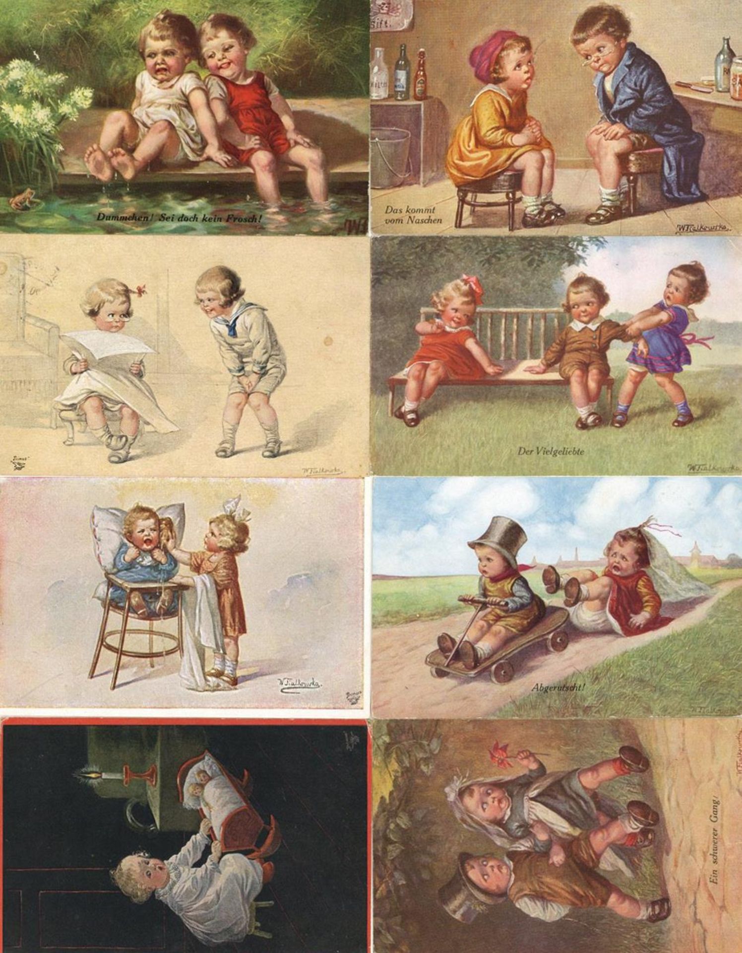 Kunst u. Kultur,Berühmte Maler,sonstigeFialkowska, W. Kinder Lot mit circa 30 Künstler-Karten I-