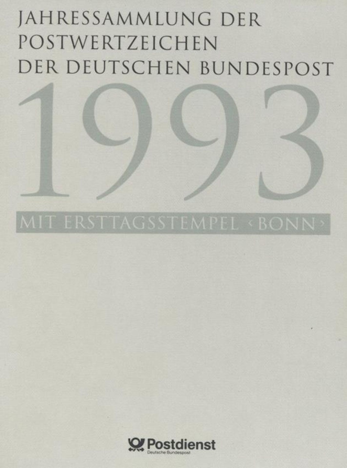 DEUTSCHLAND 1991/2005, 13 Jahressammlungen der Deutschen Bundespost bzw. der Post AG mit ESST Bonn