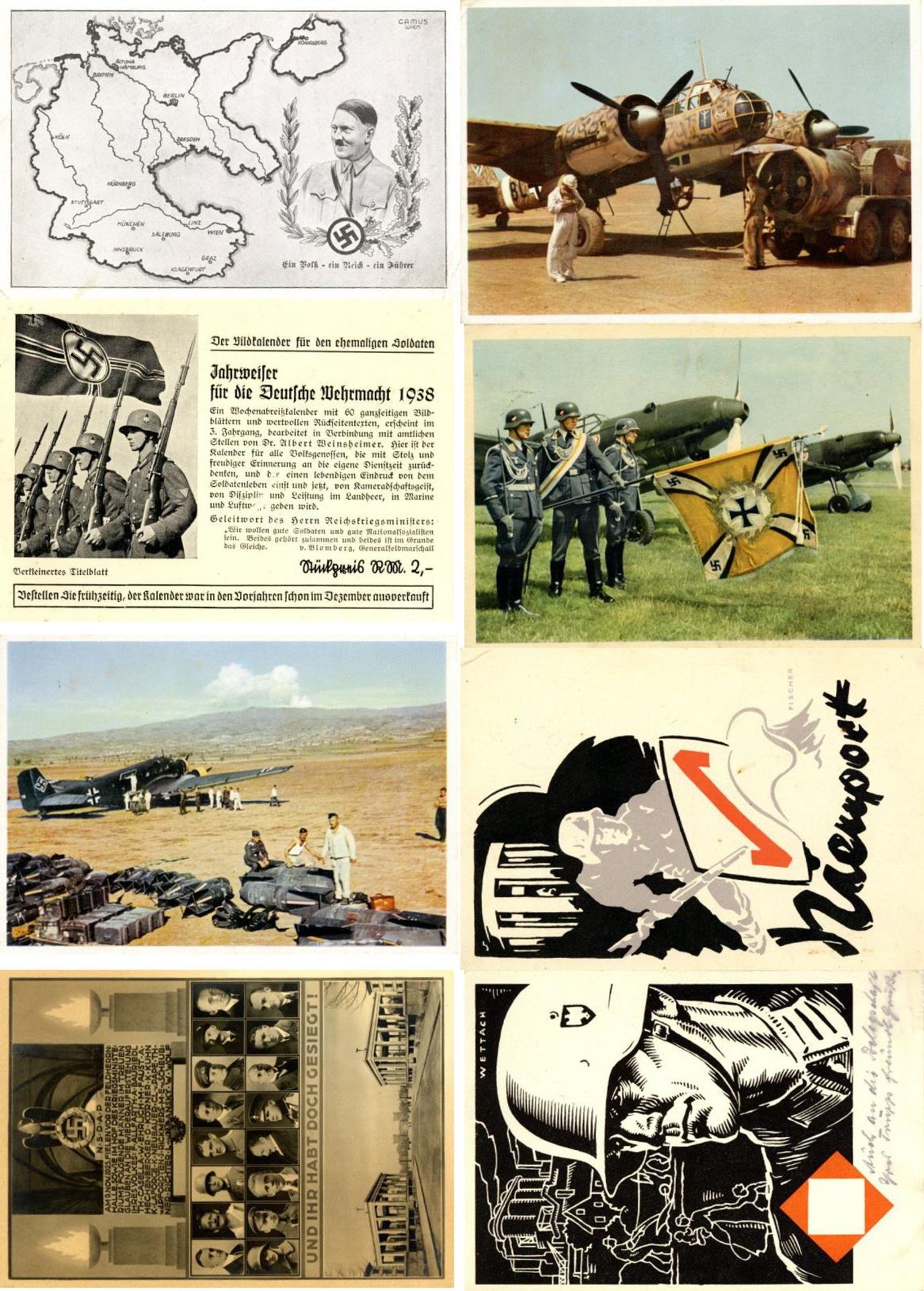 Militaer,WK II,sonstigeWK II Sammlung von circa 90 Ansichtskarten I-II