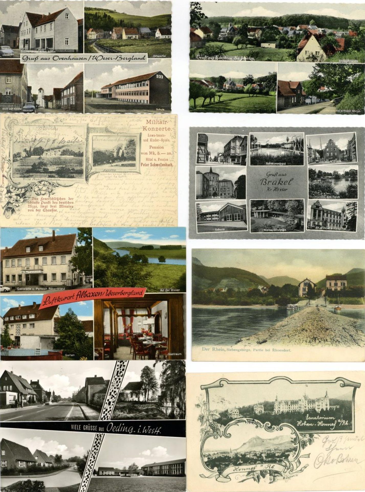 Deutschland Partie mit über 650 Ansichtskarten ca. 1900 - 60'er Jahre dabei viel Westfalen und