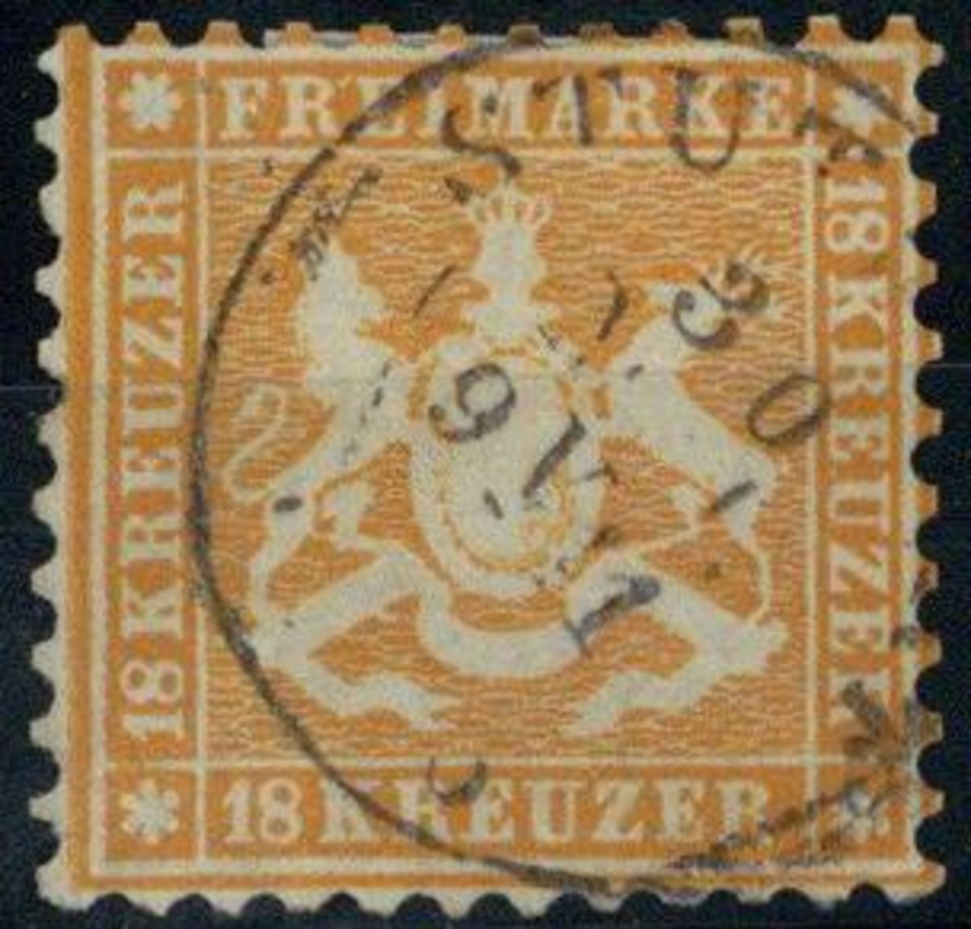 WÜRTTEMBERG, Mi.Nr.29, 1863, 18 Kr orange, K2 STUTTGART 30 M(A) .., mehrfach sign., u.a. Thier,