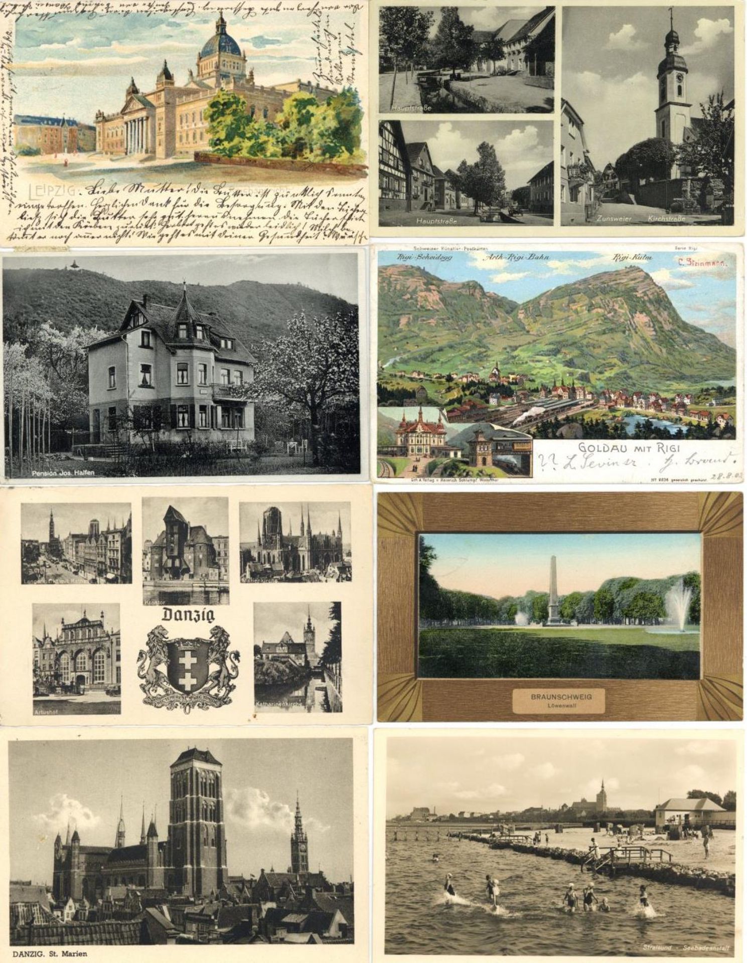 Deutschland Partie mit circa 400 Ansichtskarten vor 1945 dabei auch etwas Ausland I-II