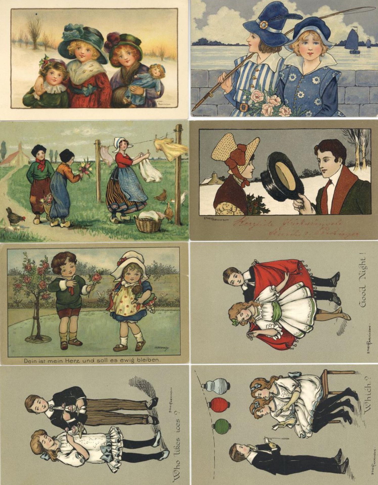 Kunst u. Kultur,Berühmte Maler,sonstigeParkinson, Ethel Partie von circa 46 Ansichtskarten I-II