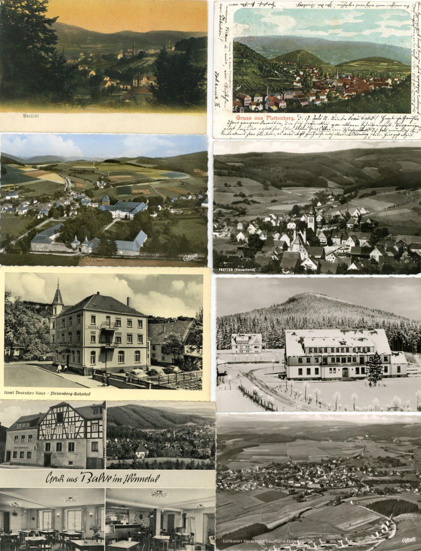 Deutschland Sauerland Partie mit über 400 Ansichtskarten meist 1930 - 1960 schöner Bestand mit