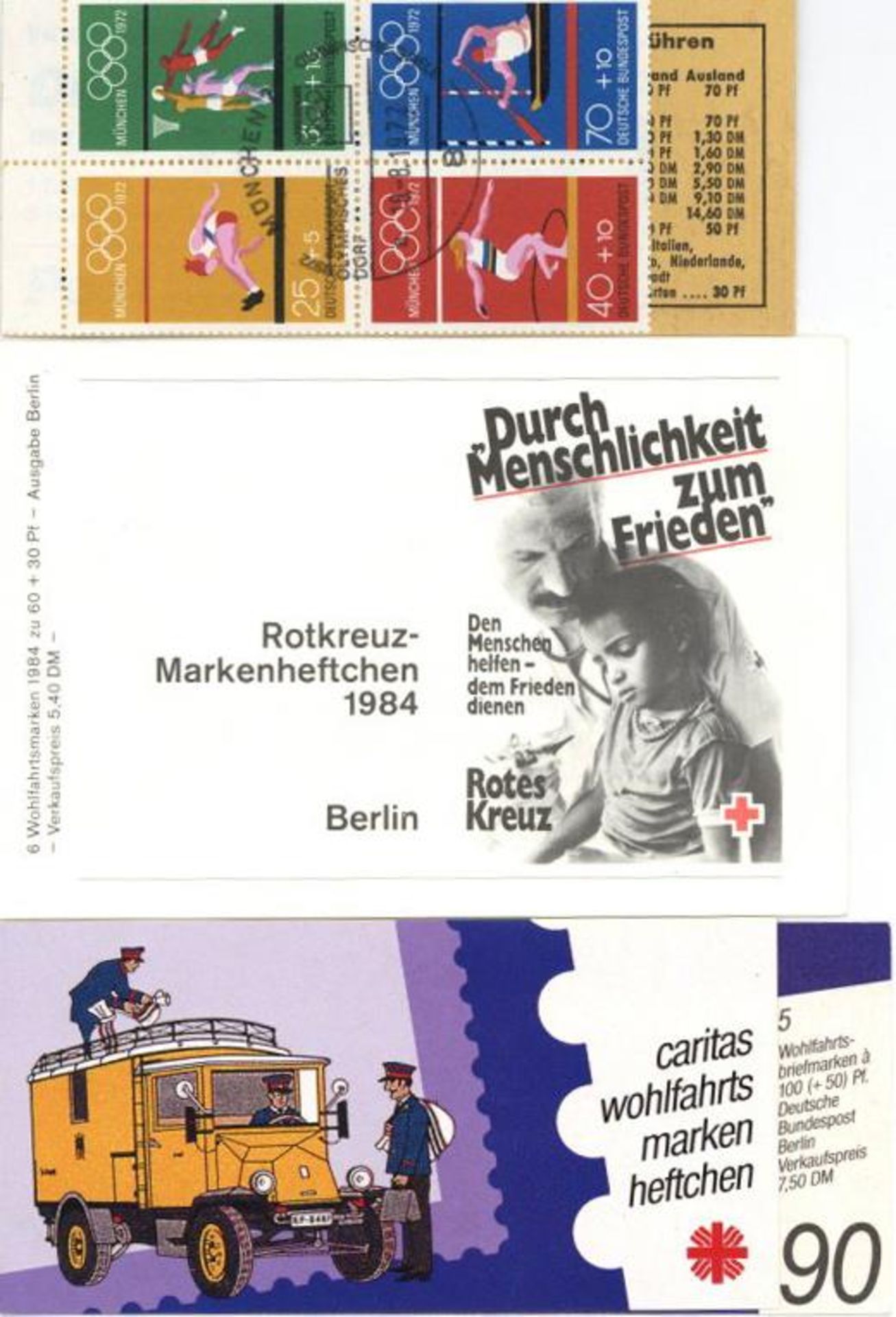 BUND/BERLIN - MARKENHEFTCHEN, Heftchenblätter, ca. 1972 bis 2000 meist ** Dublettenpartie über 130