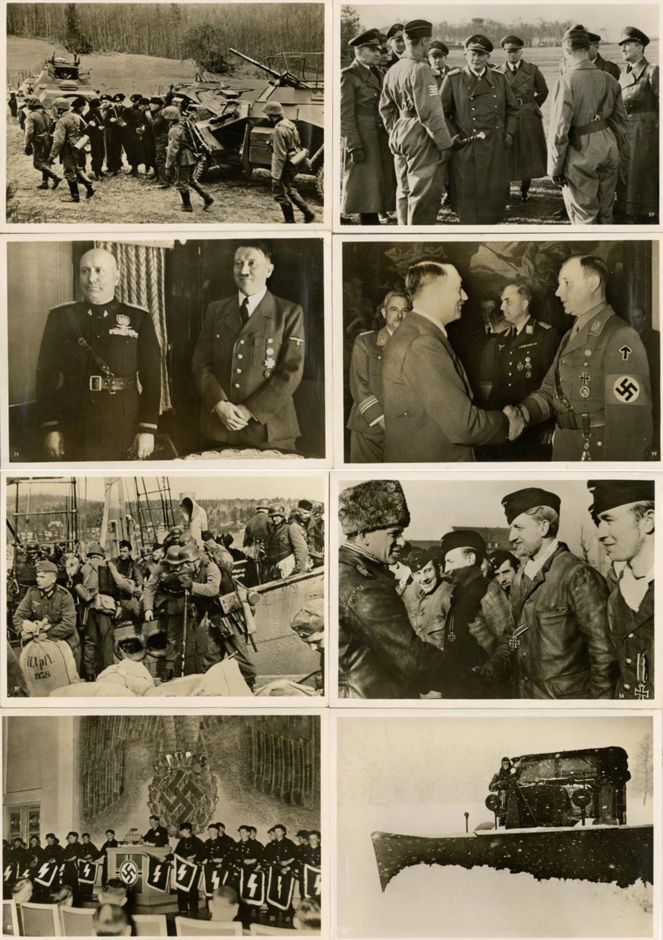 Militaer,WK II,sonstigeWK II Partie mit 48 Foto-Karten ohne AK-Einteilung II (Klebereste RS)