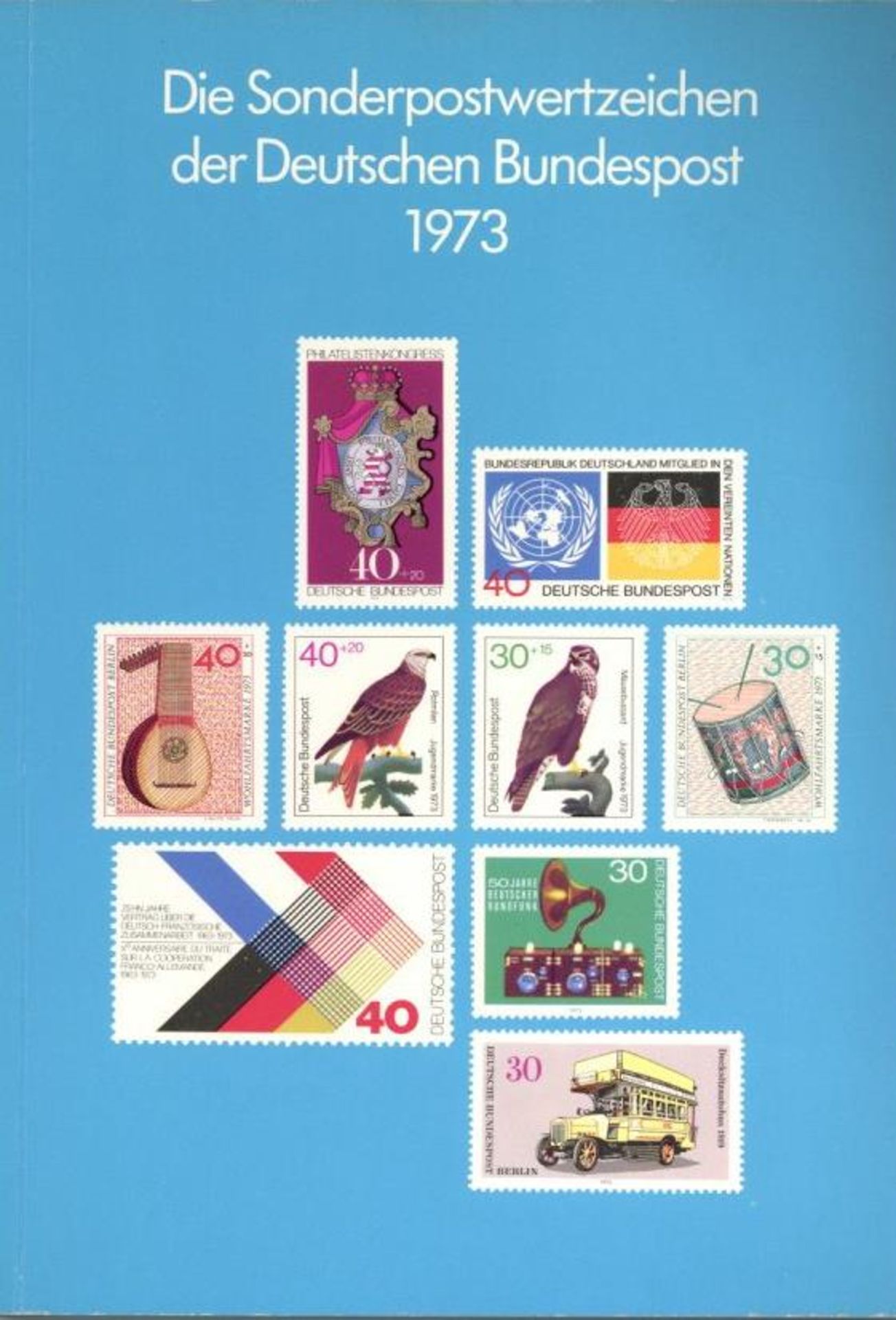 BUND/BERLIN 1973/95, 23 Jahreszusammenstellungen der Deutschen Bundespost in 4 großen Ringordnern